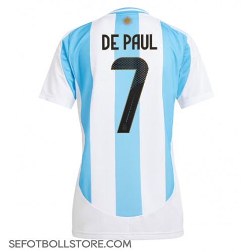 Argentina Rodrigo De Paul #7 Replika Hemmatröja Dam Copa America 2024 Kortärmad